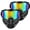 Colored*2, variant on Detachable Full Face Goggle Mask, Full Face Tactical Mask Goggles Detachable, Anti-Ultraviolet Radiation, Anti-Fog Hd Lens, Large Viewing Hood Adjustable, Paint Ball Mask for Riding and Cutting
