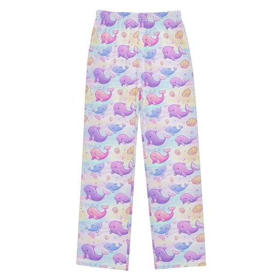 joogoo Cute Dolphins Cartoon Kids Pajama Pants Pj Bottoms Boy Girls Sleepwear Lounge L