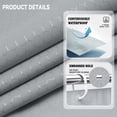 thumbnail image 6 of Shower Curtain Set Dark Blue Geometric Fabric with Hooks for Bathroom, 6 of 6