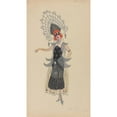 thumbnail image 3 of Will R. Barnes 15x24 Black Modern Framed Museum Art Print Titled - Court Lady (1912 - 1924), 3 of 5