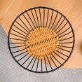 thumbnail image 3 of Mouliraty Rattan Iron Fruit Tray Vegetable Drainage Basket Living Room Snacks Candy Storage Bedroom Bathroom Cosmetic Basket, 3 of 7