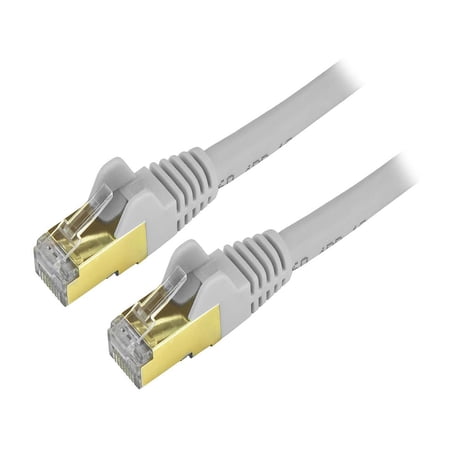 UPC: 0065030871631 | StarTech C6ASPAT8BL Cat 6a Shielded Patch Cable 8 ft Gray