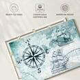 thumbnail image 6 of Elephant Stock Ocean Compass Wall Art - Horizontal Canvas Wall Art - Living Room Wall Decor - Nautical Canvas - Black And Teal Decor - 12" x 8", 6 of 8
