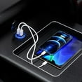 thumbnail image 2 of Metal 90w Cargador rápido para coche con puerto USB C tipo C dual y pantalla de voltaje y potencia, 2 of 5