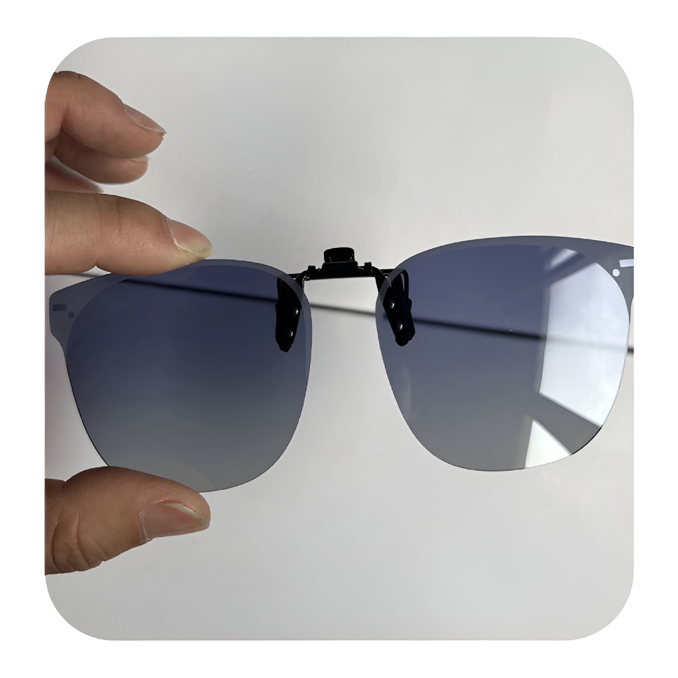 2 Pairs Rectangular Polarized Fit Over Sunglasses, 100% UV 