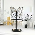 thumbnail image 5 of Jewelry Display Rack Metal Organizer Stand | Hanging Earring Necklace Bracelet Holder | Vertical Storage Tree - Black Gold | Butterfly Cloud Heart Designs | 14x35cm | For Vanity Dresser | 1 Piece, 5 of 6