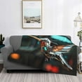 thumbnail image 2 of Yiaed Futuristic Robot Hummingbird Print Blanket Throw Blanket Soft Cozy Flannel Blanket for Home Bed Sofa Couch Chair-40"x30", 2 of 6