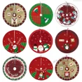 thumbnail image 4 of Falda para árbol de Navidad de 60 cm, cubierta para pie de árbol de Navidad roja, alfombra para árbol de Navidad con copos de nieve de Papá Noel, base para decoración, 4 of 5