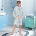 thumbnail image 3 of FORMRS Kids Bathrobe Unisex Hooded Robe Toddler Pajamas Sleepwear, Size 10-12T, Cute Rabbits, 3 of 7