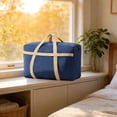 thumbnail image 1 of Bolsa de almacenamiento de viaje impermeable de gran capacidad con asas reforzadas, plegable y reutilizable, adecuada para ropa, ropa de cama, juguetes y decoraciones navideñas., 1 of 6