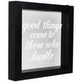 thumbnail image 4 of Northlight LED Lighted Good Things Come to Those Who Hustle Framed Wall Sign - 9" x 9", 4 of 9
