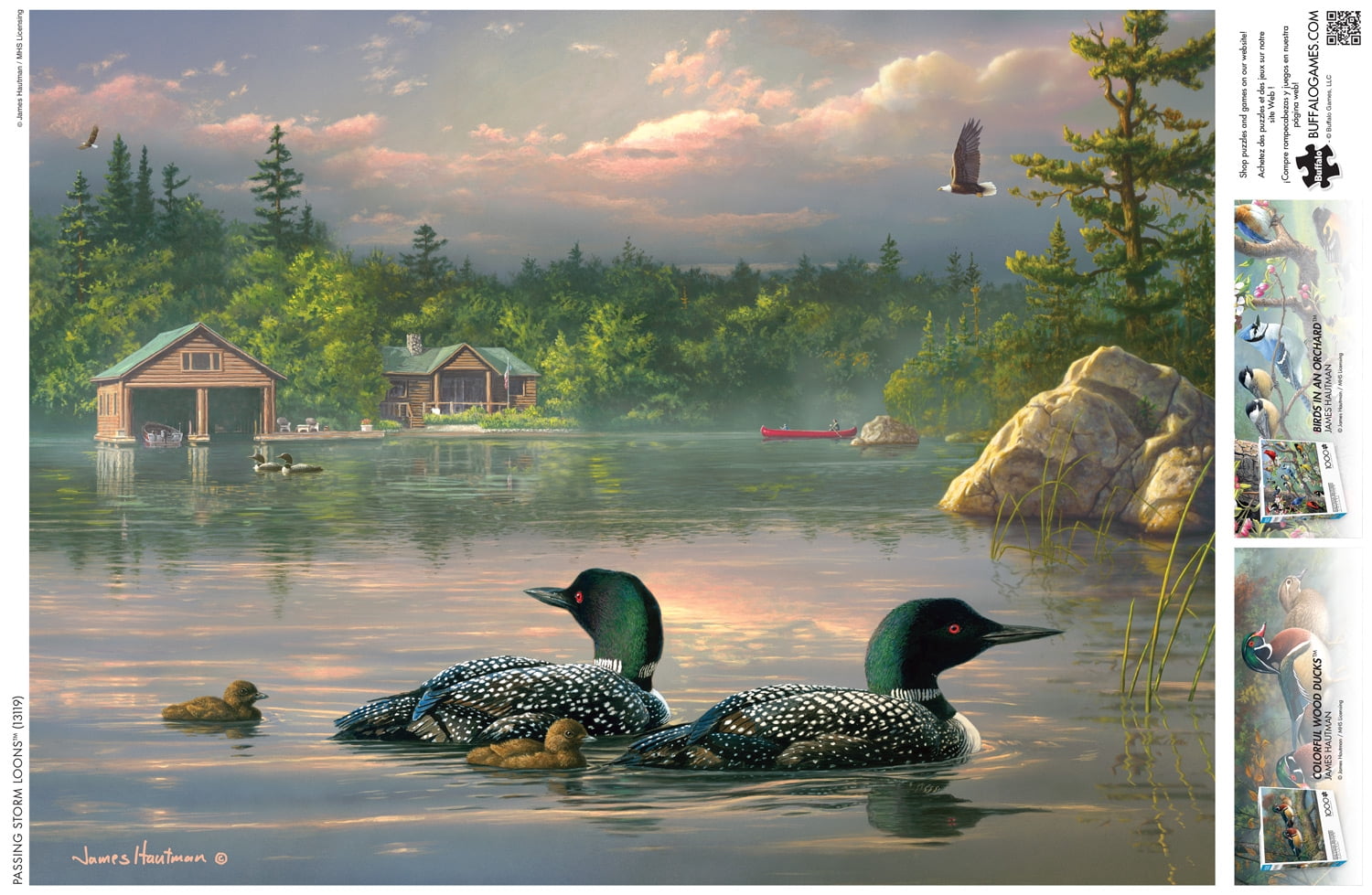 Buffalo Games 1000-Piece Hautman Brothers Passing Storm Loons Interlocking Jigsaw Puzzle