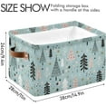 thumbnail image 3 of GZHJMY Christmas Tree Rectangular Storage Bins, 2 PCS Collapsible Toy Storage Bins, Waterproof Canvas Rectangular Storage Bin with Leather Handles for Closets,Bedrooms,Kids Toy,Gift Baskets, 3 of 6
