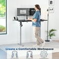 thumbnail image 3 of VIVO Electric 60” x 30” Stand Up Desk Workstation, Black Table Top, Gray Frame, 3 of 8