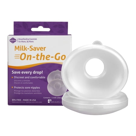 Fairhaven Health Milkies On-The-Go Breast Shells, Collects Leaking Breast Milk and Protects Sore Nipples