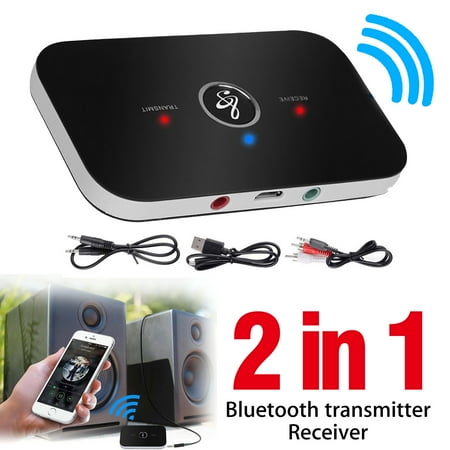 Cd Player Hub EEEkit 2 in 1 Wireless Bluetooth Transmitter & Receiver A2DP Home TV Stereo Audio Adapter Compatible with TV ,Speaker, PC,CD Player, iPhone, iPod, iPad, Tablets, MP3 Player ()