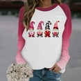 thumbnail image 2 of Kilaqueen Valentines Day Oversized Sweatshirt for Women Fashion Gradient Printed Long Sleeve Shirts Y2k Loose Fitness Raglan Shirt Heart Graphic Holiday Pullover Blouse, 2 of 6