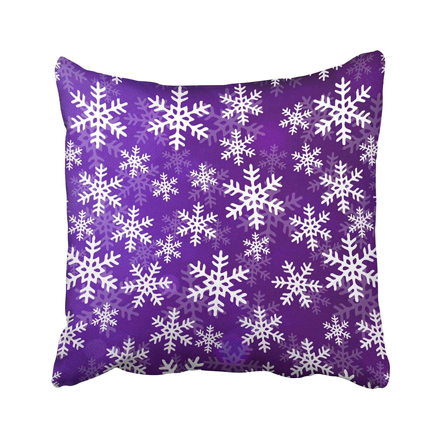 ARTJIA Xmas New Year Purple And White Snowflakes Pillowcase Pillow