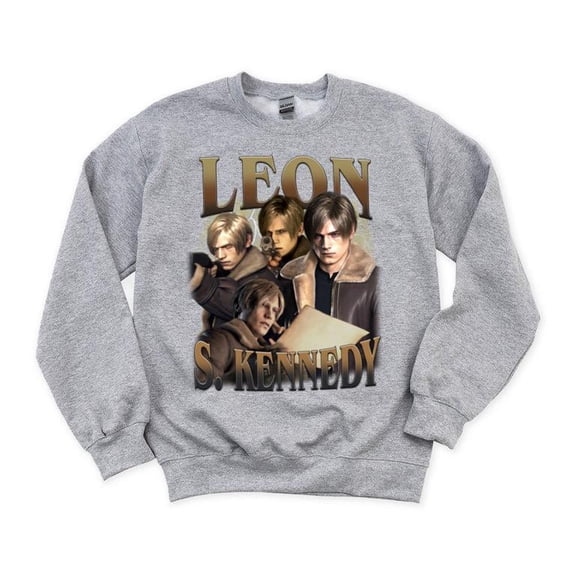 Leon S Kennedy Resident Evil 4 Vintage 90s Video Game Survival Horror Sweatshirt, for men & women, up to size 5XL