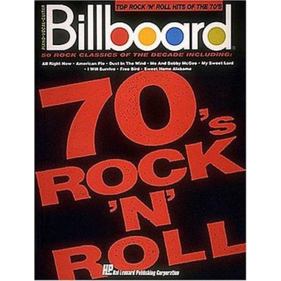 Pre-Owned Billboard Top Rock 'n' Roll Hits Of The 70's (Piano Vocal Guitar) (Paperback) 0793508339 9780793508334