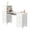 White, variant on Hassch Large Manicure Station with Glass Panel, 55.51-Inch Nail Table with Drawers, Cabinets, Open Shelves and Wrist Rest for Beauty Salon and Nail Technician Use, Black