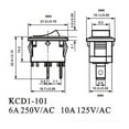 2x SPST ON/OFF Square Rocker Switch Mini Small 12V Automotive/Car/Boat ...