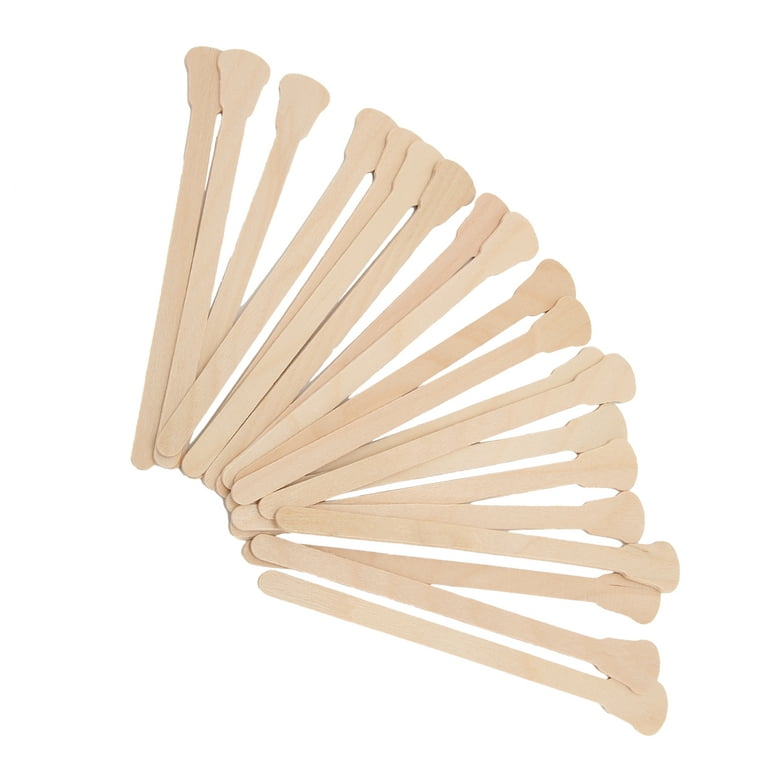 Hair Removal Wooden Sticks, 20pcs/bag Facial Body Hair Removal Wax Spatulas  Applicator Tool Wooden Wax Sticks for Hair Removal (Guitar Shape)