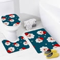 thumbnail image 2 of GZHJMY Bathroom Mat set of 3， Santa Claus and Star Seamless 3 Pieces Bath Mats Set for Bathroom, Vintage Style Non-Slip Washable Cover Floor Rug Decorations for Kitchen Bathroom Bedroom, 2 of 6