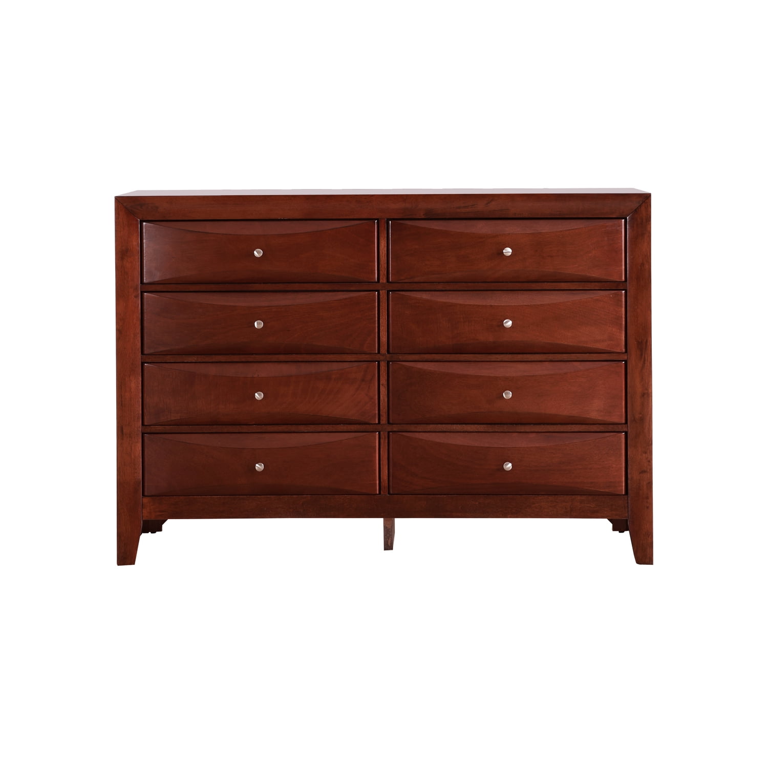Glory Furniture Marilla 8-Drawers Bedroom Dresser in Cherry