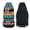 thumbnail image 4 of ZIATUBLE Aztec Tribal Horse Car Seat Covers Sets Soft Front Auto Seat Cover 2 Pcs Fit for Cars Sedan SUV Easy to Install Vehicle Protector Bucket Seat Cover Car Accessories for Interior Decor, 4 of 7