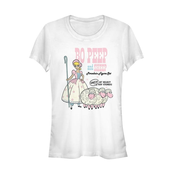 Junior's Toy Story Select Stores Bo Peep  Graphic Tee White Large