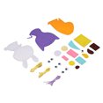 thumbnail image 3 of Kit De Costura De Muñecas De Animales, Kit De Costura De Muñecas De Animales, Tela De Aprendizaje De Habilidades De Costura De Gato De Algodón Para Niños De Más De 3 Años ANGGREK Sewing Animal Dolls, 3 of 8