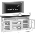 thumbnail image 5 of Dextrus Farmhouse LED TV Stand w/Outlets for TVs up to 70'', Wood TV Media Console Entertainment Center for Living Room, White, 5 of 8
