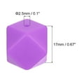 thumbnail image 2 of Uxcell 17 mm Hexagonal Silicone Beads, Polygonal Beads Bulk, Purple 30Pcs, 2 of 7