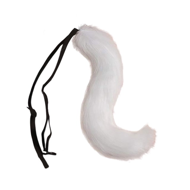 1 unidad colgante de cola de animal 3D para mujer con pompones y cola peluda de moda de 50 cm para Halloween
