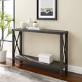 thumbnail image 1 of Walker Edison Sedalia Modern Farmhouse Metal-X Entry Table, 1 Pack, Sable Grey, 1 of 5
