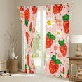 thumbnail image 3 of Castle Fairy Kawaii Red Strawberry Black Out Curtains for Teens Girls Women,Cute Flower Curtains Pack Of 2 (42X63 Each),Polka Dots Bedroom Curtains,Lightweight Room Decor, 3 of 6