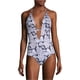 thumbnail image 1 of Tavik Emme Traje de baño de una pieza con parte superior halter para mujer, azul, pequeño, 1 of 2