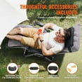 thumbnail image 6 of KFFKFF Gravity-Defying Chair, 26 inch Recliner for Both Indoor & Outdoor Use, Adjustable Lounge Chair with Cushion, Headrest, Footrest & Cupholder, Supports up to 500 lbs, Gray, 6 of 9