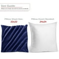 thumbnail image 3 of Nestl Velvet Throw Pillow Covers Solid Square Soft Decorative Pillow Cover for Sofa, 20" x 20", Royal Blue, Pack of 4, 3 of 8