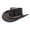 Black, variant on Premium Cowboy Hat, Australian Style Leather Western Outback Hat for Men & Women, Shapeable Brim