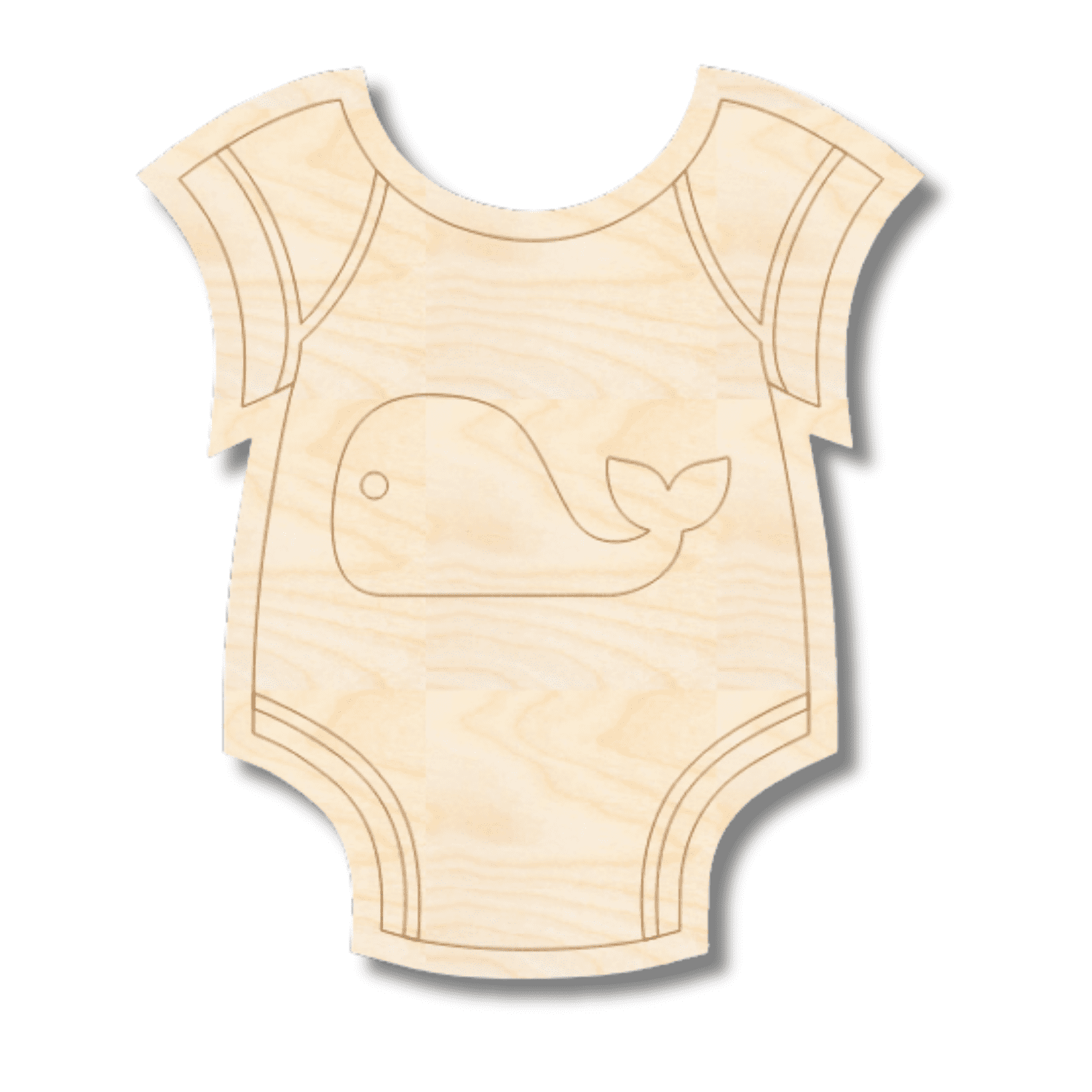 Unfinished Wood Onesie Shape - Baby - Craft - up to 46\, image size:1500x1500