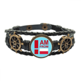 thumbnail image 1 of Soy de Polonia Pulsera marina tejida en cuero, 1 of 4