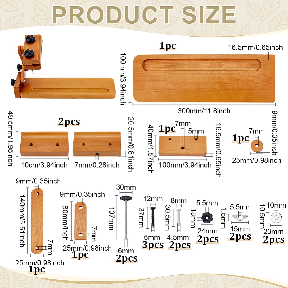 1Set Wood Thread Holder for Embroidery Quilting and Sewing Thread Storage Peru 300x100x16.5mm for making