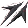 thumbnail image 3 of Car Spoiler Side Wing Lip 2PCS Black Carbon Fiber Leaf Shape V-Shaped No Logo for All Vehicles, 3 of 8