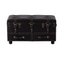thumbnail image 1 of COZAYH Vintage Storage Bench, Upholstered Wooden Ottoman Bed Chest Box, Black, 1 of 9
