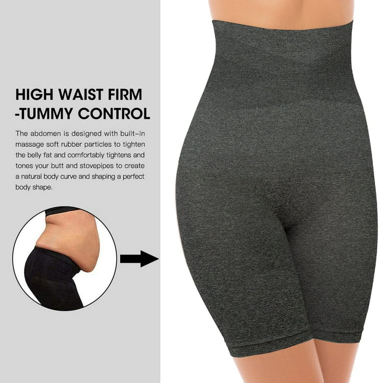 Women's Waist Trainer Charcoal Gray Shapewear Tummy Control Body Shaper  Shorts Hi-Waist Thigh Slimmer Reduces Chafing - 1X-Large 