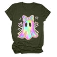 thumbnail image 5 of Landzoo Women Halloween Sweet Ghost Graphic Tee Short Sleeve Crew Neck Tops Women Party Wear, 5 of 5