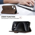 thumbnail image 4 of Ancove for iPhone 13 Wallet Case with Card Holder Kickstand,RFID Blocking PU Leather Shockproof Splicing Color Flip Case Cover for iPhone 13,Brown+Blue, 4 of 7
