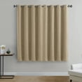 thumbnail image 6 of Better Homes & Gardens Solid Woven Textured Grommet Blackout Curtain Panel, 1-Piece, Tan, 50" W x 63" L, 6 of 8